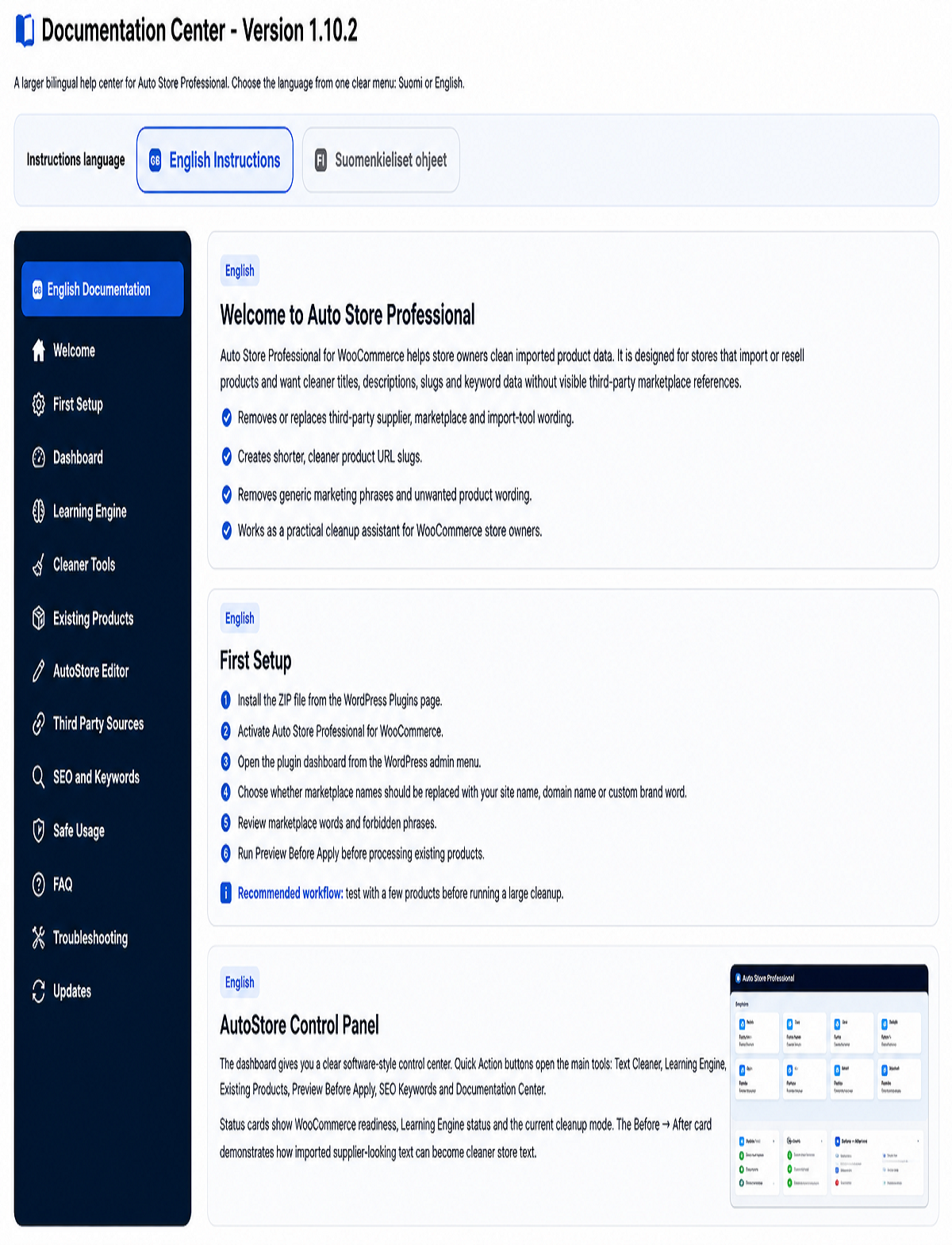 Documentation Center screenshot